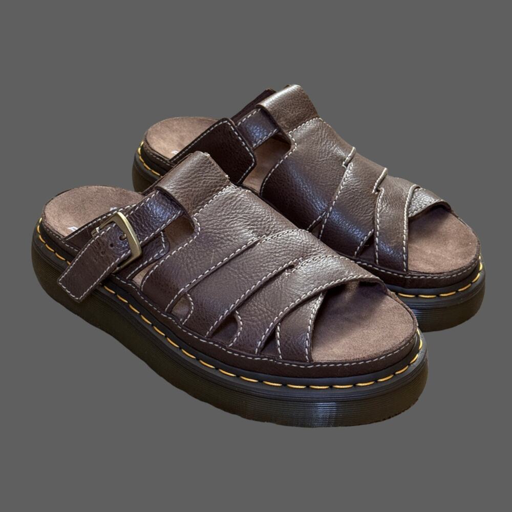 Dr. Martens Maxxy Slide Brown Rogue Leather Sz 11